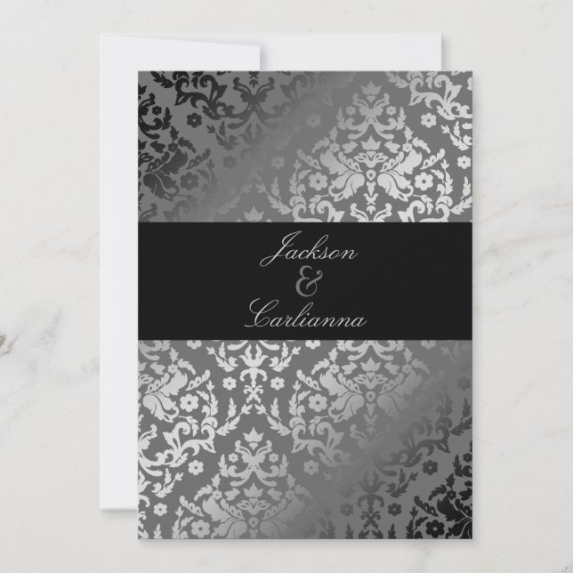 311-Dazzling Damask Grey Storm Invite (Front)