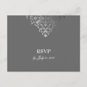 311-Dazzling Damask Grey Storm RSVP card