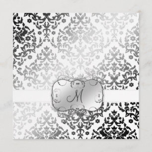 311-Dazzling Damask   Polar Bear Invitation