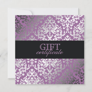 311 Dazzling Damask Purple Plush Gift Certificate