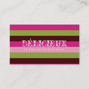 311-Delicieux Candy Stripes Business Card