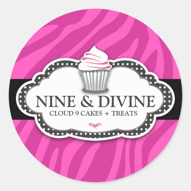 311 Divine Pink Zebra Stripe Sticker (Front)