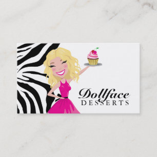 311 Dollface Desserts Blondie Zebra Business Card