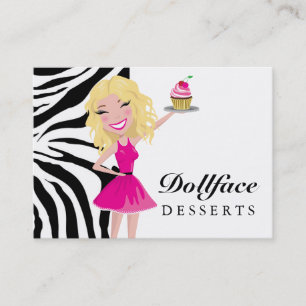 311 Dollface Desserts Blondie Zebra Business Card