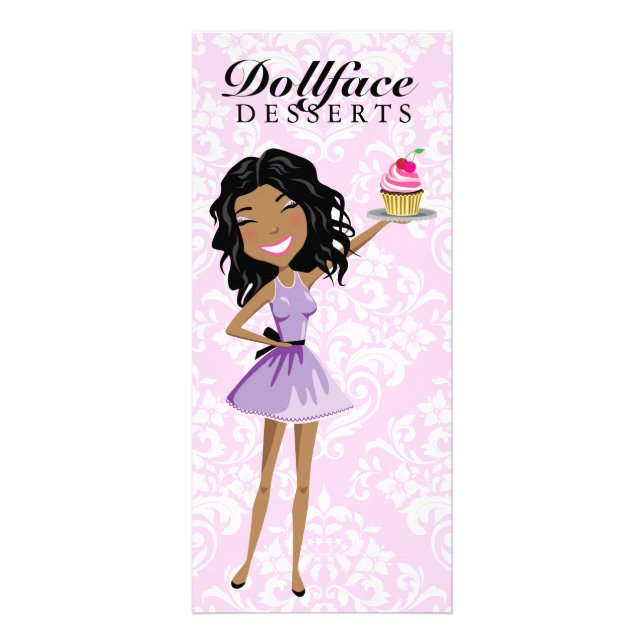 311 Dollface Desserts Ebonie Pink Damask Menu (Front)