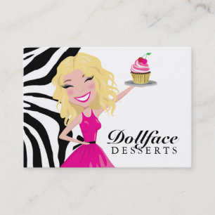 311 Dollface Desserts Zebra Blondie 3.5 x 2 Business Card