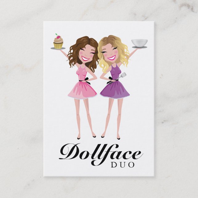 311 Dollface Duo Brunetter Blonde Ombre Business Card (Front)