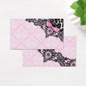 311 Dream in Leopard & Lace Girly Pink Name Card (Desk)