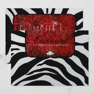 311 Enchanted Red Metallic Paper Invitation