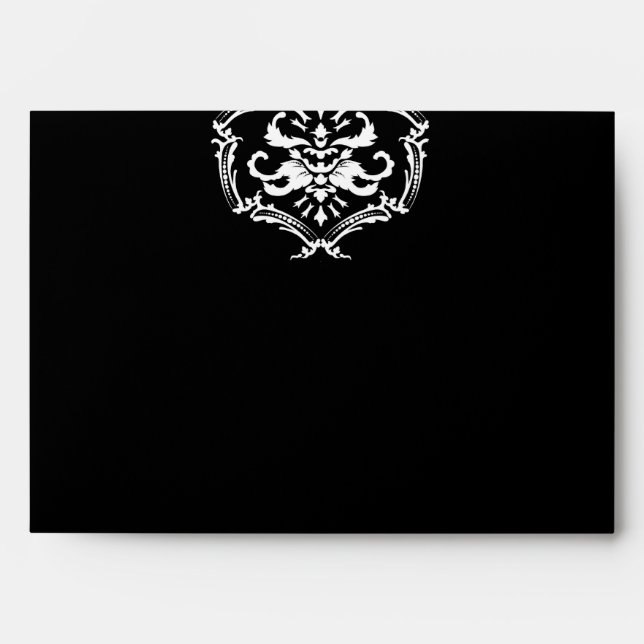 311-Exqusite Black Damask Envelope 5x7 (Front)