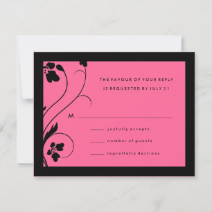 311-Floral High-Rise RSVP Hot Pink Baby Card