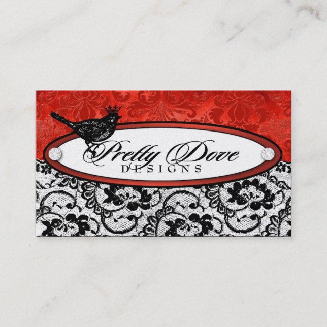 311 Frenchie Budoir Red Business Card (Front)