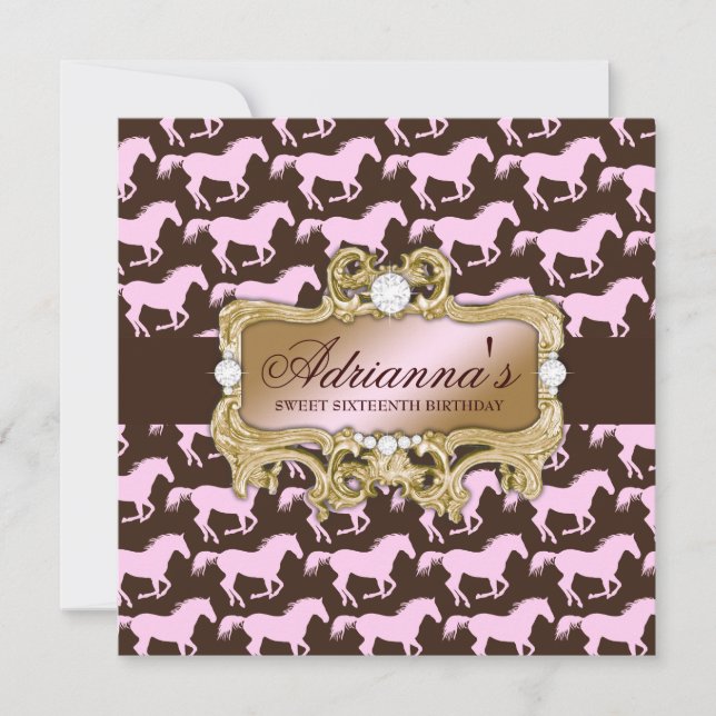 311 Glamourous Cowgirl Birthday Invitation (Front)