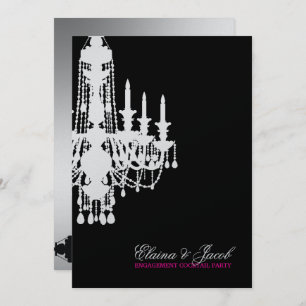 311-Glitz Chandelier - Invitation Metallic Silver