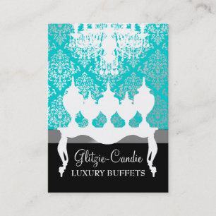 311 Glitzie Candie Turquoise & Black Business Card