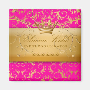 311-Golden diVine Business Magnet Passion Pink