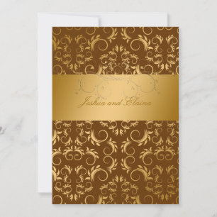 311-Golden diVine   Chocolate Invitation