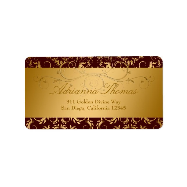 311-Golden Divine Chocolate Label (Front)
