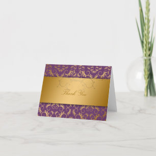 311 Golden Divine Eggplant Thank You Card