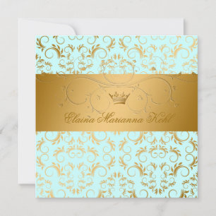 311-Golden diVine Mango Sweet 16 Invitation