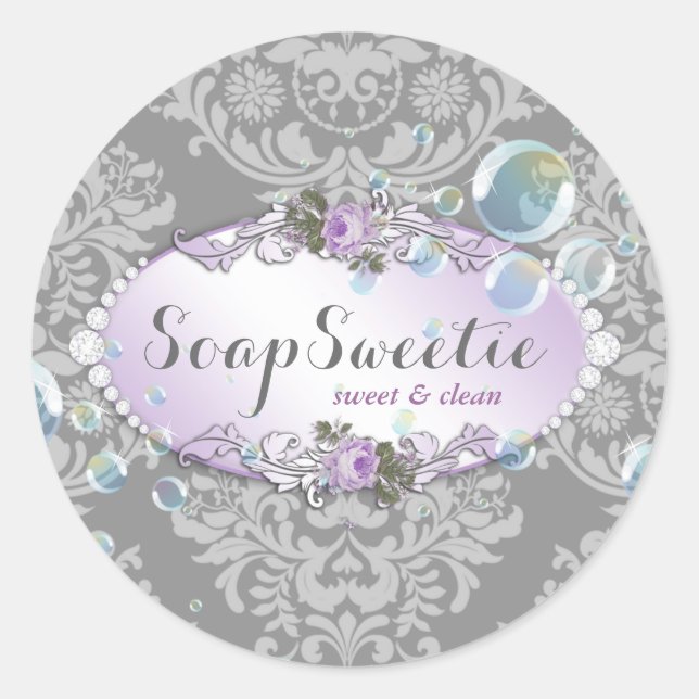 311 Handmade Soap & Bubbles Classic Round Sticker (Front)
