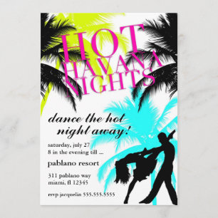 311 Hot Havana Nights White Electric Invitation