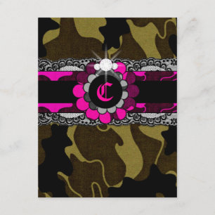 311 Hott Pink Camo Sweet Sixteen Invitation