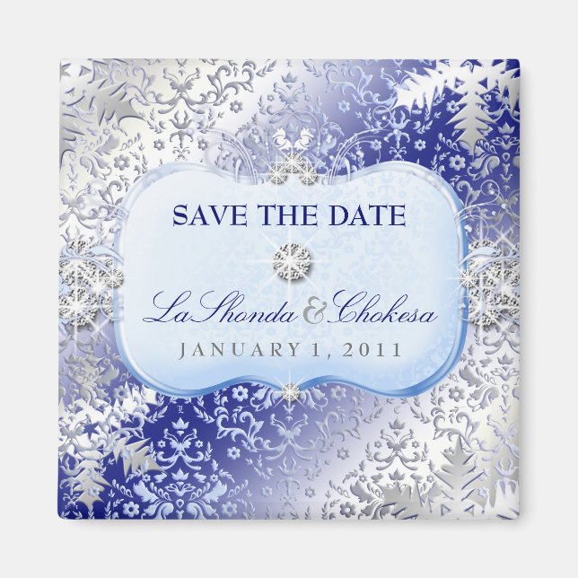311 Ice Princess Winter Save the Date Magnet (Front)