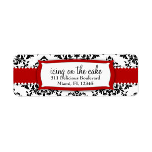 311 Icing on the Cake Cherry Red Return Address Label
