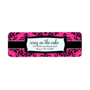 311 Icing on the Cake Hot Pink Address Label Return Address Label