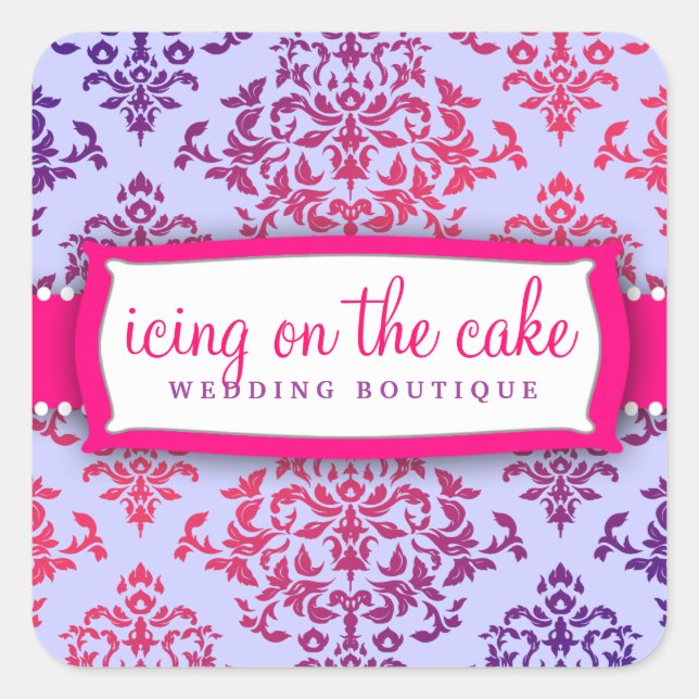 311 Icing on the Cake Pink & Lavender 2 Square Sticker (Front)