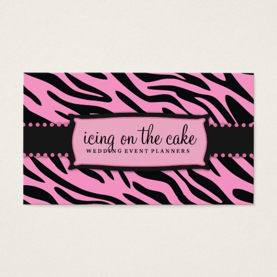 311 Icing on the Cake Pink Liquorice Zebra Business Card