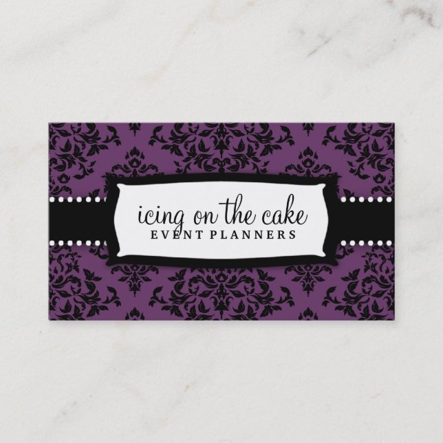311-Icing on the Cake Purple Business Card (Front)