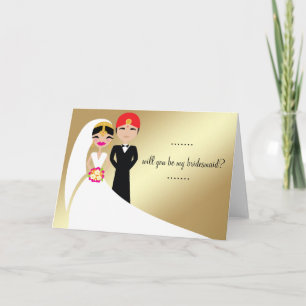 311 Indian Bride in White Gown Invitation