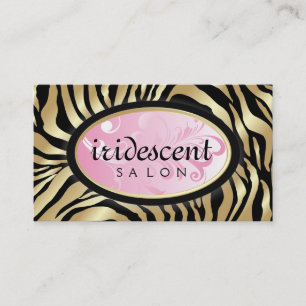 311-Iridescent Golden Zebra - Pink Business Card