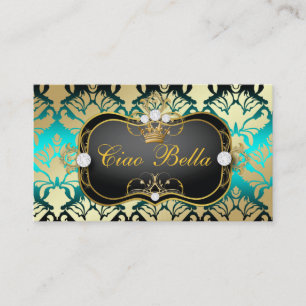311 Jet Black Ciao Bella Aqua Sass Business Card