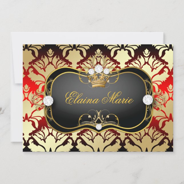 311 Jet Black Ciao Bella Cherry Sass Birthday Invitation (Front)