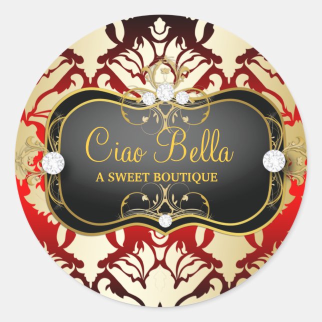 311 Jet Black Ciao Bella Cherry Sass Classic Round Sticker (Front)