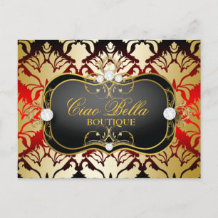 311 Jet Black Ciao Bella Cherry Sass Postcard
