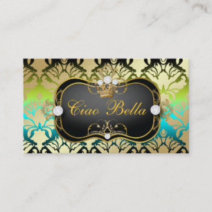 311 Jet Black Ciao Bella Island Sass Metallic Gold Business Card
