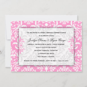 311 Jocelyn Pink Damask Invitation