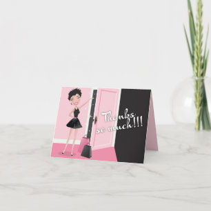 311 Kiki Cutie Open Door Shopping Thank You Card
