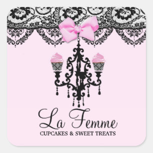 311 La Femme Cakes Pink Deux Square Sticker