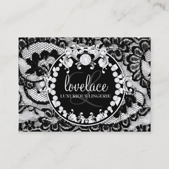 311-Lace de Luxe Circque D' Zebra Business Card (Front)