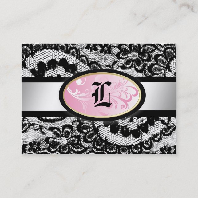 311 Lace de Luxe Iradescent Pink Business Card (Front)