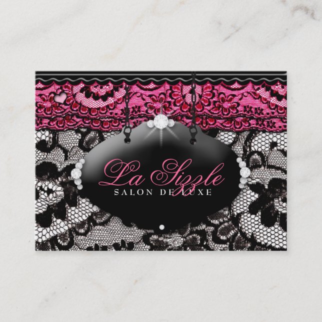 311 Lace de Luxe Pink Appointment Card (Front)