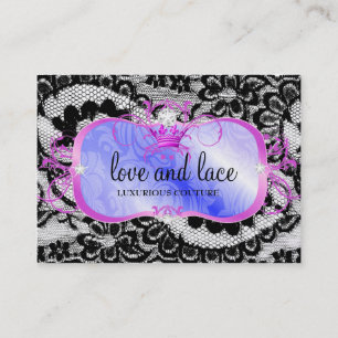 311 Lavish Hot Pink Iris Platter & Lace Business Card