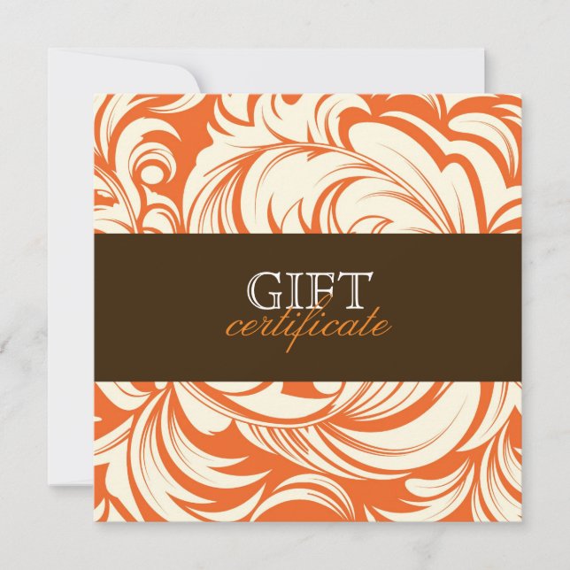 311 Lavish Orange Brown Gift Certificate (Front)