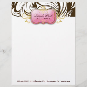 311 Lavish Pink Brown - Letterhead Template