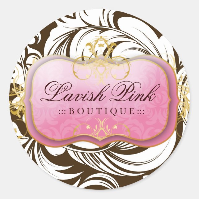 311 Lavish Pink Plate Brown Stickers (Front)